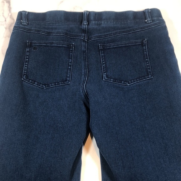 Betabrand Straight-Leg | 4-Pocket Pull On Yoga Denim Pant Medium, Short Petite - Picture 6 of 13